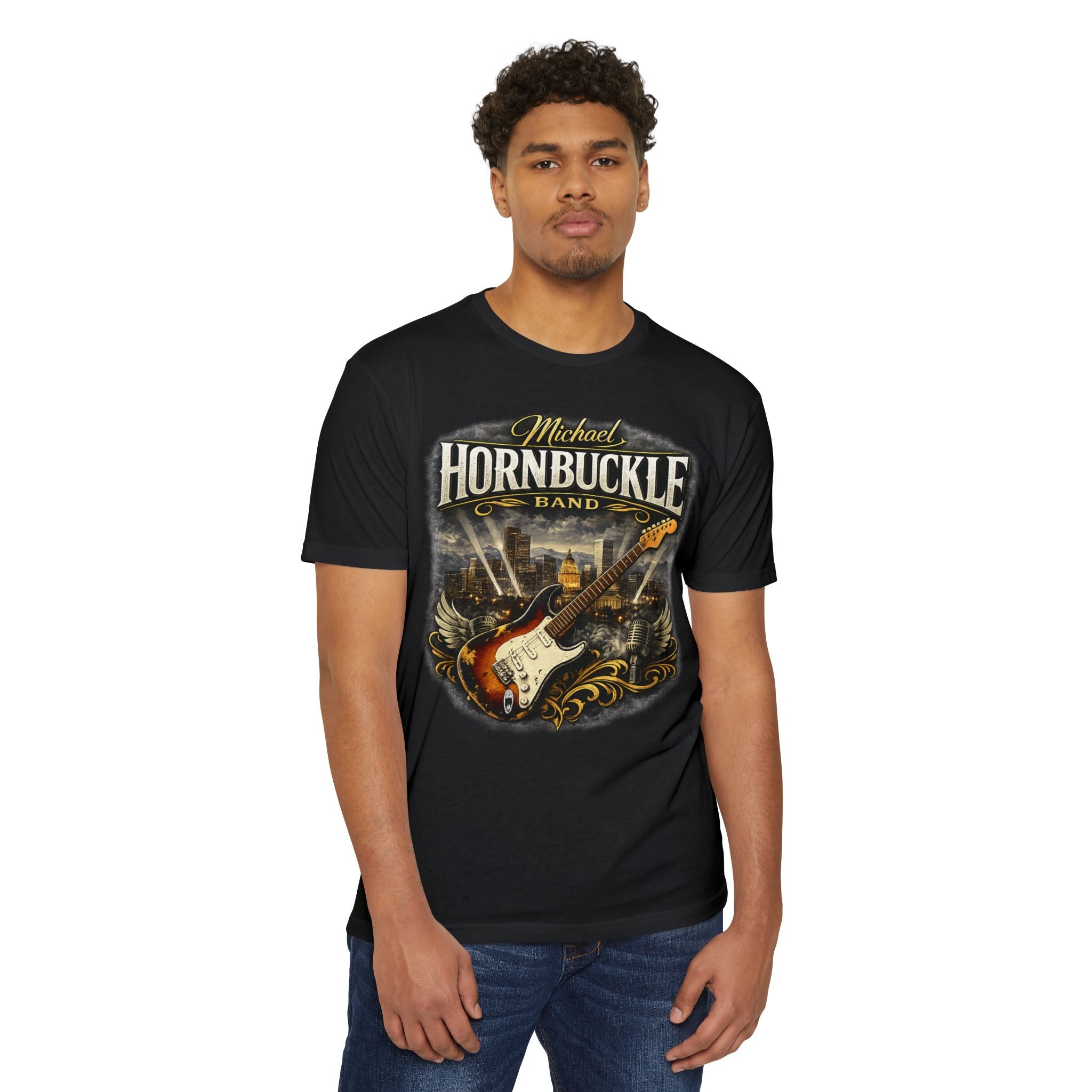 Michael Hornbuckle Band Guitar T‑Shirt – Vintage Rock Custom Tee